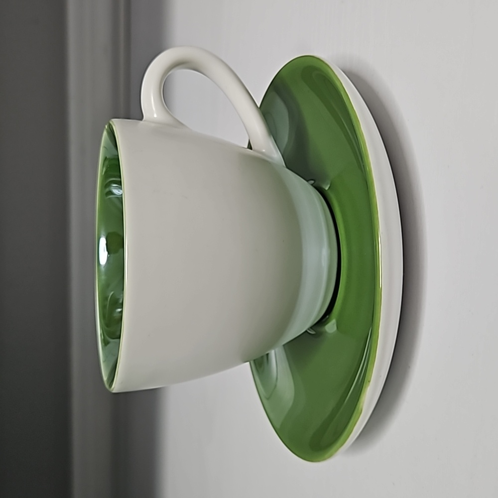 Starbucks 2005 Demi Pearlescent Coffee Espresso Cup and Saucer